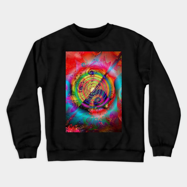 Fractal Psychedelic Artwork Crewneck Sweatshirt by Kenen's Designs